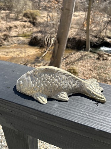 Solid brass koi - koi, statue